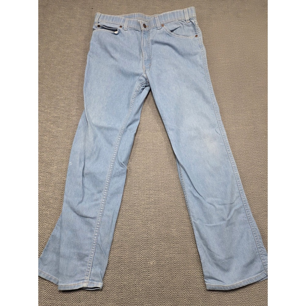 Vintage‎ Levis Action Jeans Mens 36x31 Light Wash Straight Leg Made in USA 80s